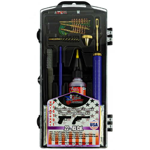 Pro-Shot Premier Coated Rod .22-.45 Multi-Cal Classic Pistol Box Kit Purple - PURP-PISTOL