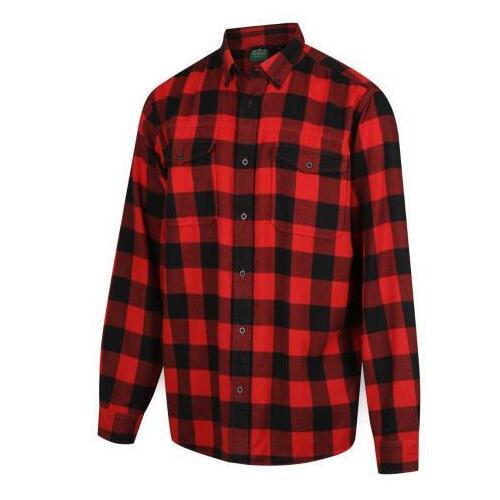 Ridgeline Mens Organic Check Shirt Red M  - RLCCSOGR2