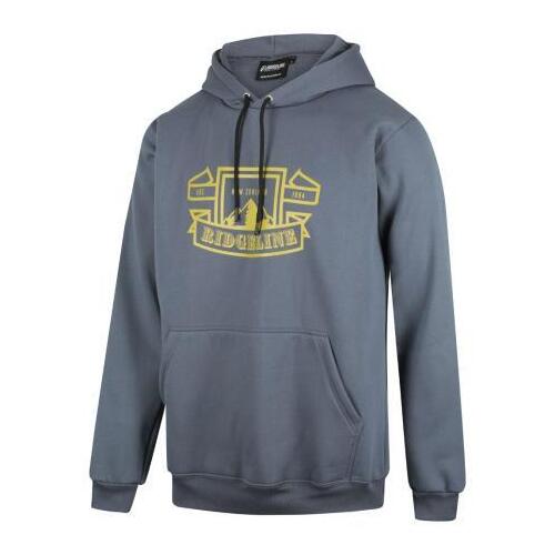 Ridgeline Mens Banner Hoodie Graphite XS  - RLCHDBNGT0