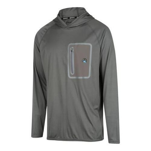 Ridgeline Mens Performance Hooded Top Lead S  - RLCHDMLLD1