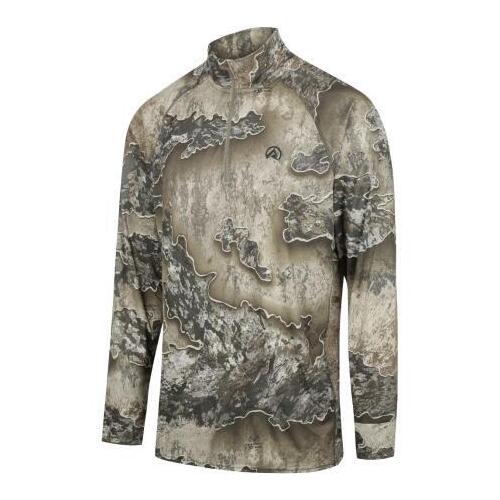 Ridgeline Mens Performance Qtr Zip Top Excape Camo XS  - RLCLSMLEX0