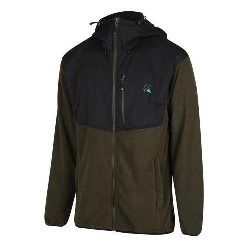 Ridgeline Mens Ascent Half Shell Jacket Field Olive/Black 2XL  - RLCSJASFRB5