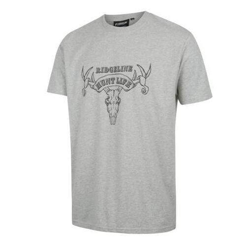 Ridgeline Mens Hunt Life Tee M Grey - RLCTSHLGM2