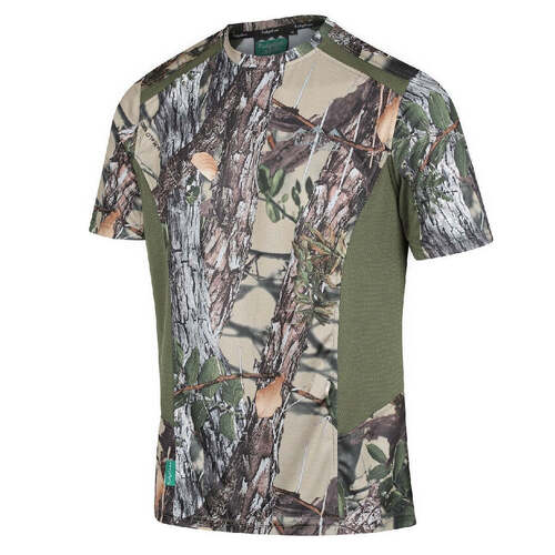 Ridgeline Mens Whanau Tee Dirt Camo XS  - RLCTSWDX0