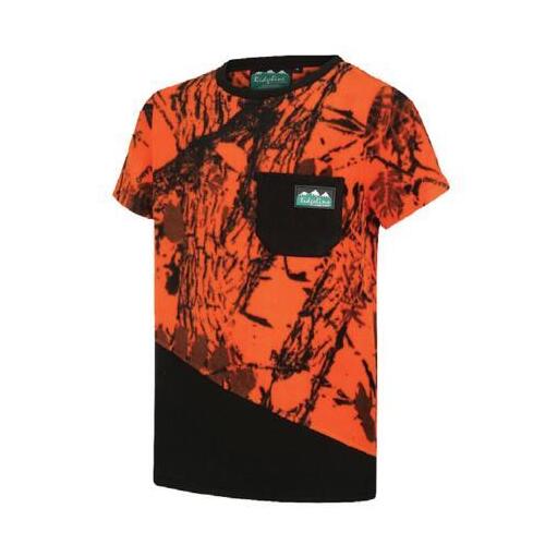 Ridgeline Kids Spliced Tee Blaze Camo/Black (4 Year Old)  - RLKTSSZXB04