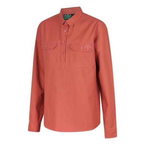 Ridgeline Womens Yard Placket Shirt Rose S  - RLLSHYPRS1