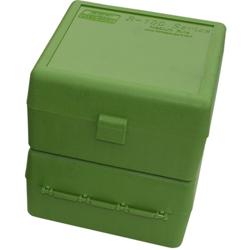 MTM Rifle Ammo Box - 100 Round Flip-Top 223 Rem 204 Ruger 6x47 - Green RS-100-10