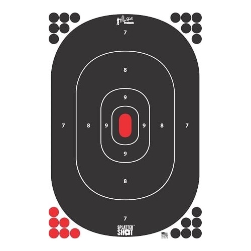 Pro-Shot Splatter Shot 12x18" Peel & Stick Silhouette Target 12-pack - SILH-IN-12PK