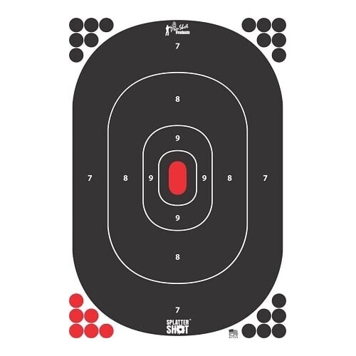 Pro-Shot Splatter Shot 12x18" Peel & Stick Silhouette Target 5-pack - SILH-IN-5PK