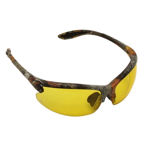 Max-Protection Shooting Glasses with Case Yellow Lens Camo Frame - TD-YL832C