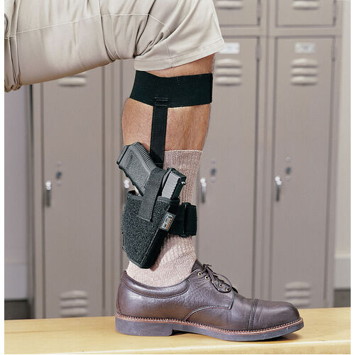 Uncle Mike's Ankle Holster #01 Left Hand fits 3-4" barrel medium autos .32-.380 cal - UM88212