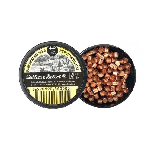 Sellier & Bellot 4.0mm Percussion Caps 100 pack - V360002